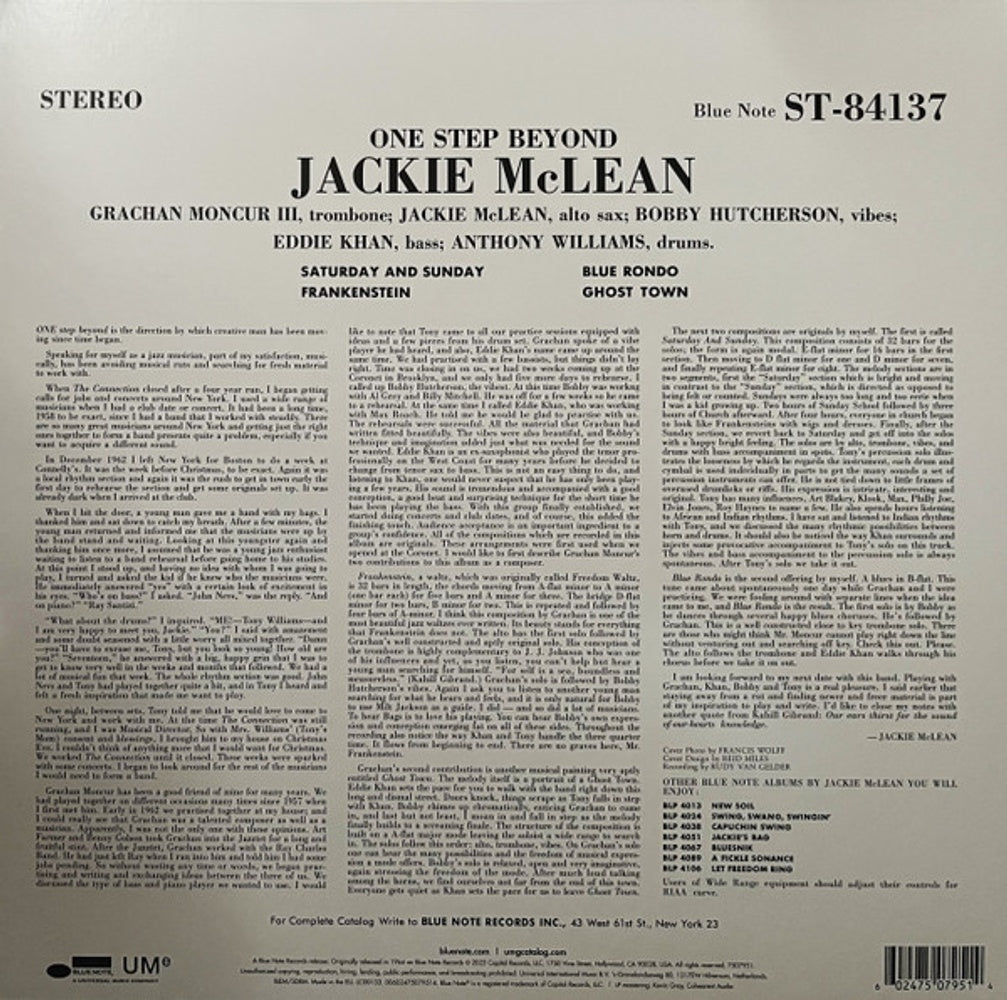 Back Cover: One Step Beyond (Blue Note Classic Vinyl Edition) Vinyl LP | Relix