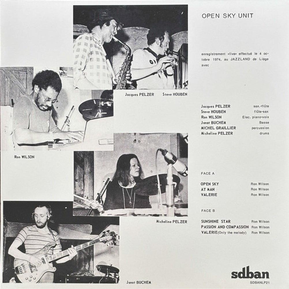 Back Cover: Open Sky Unit – Open Sky Unit (Standard Version, Sted LP Vinyl) Vinyl LP | Relix