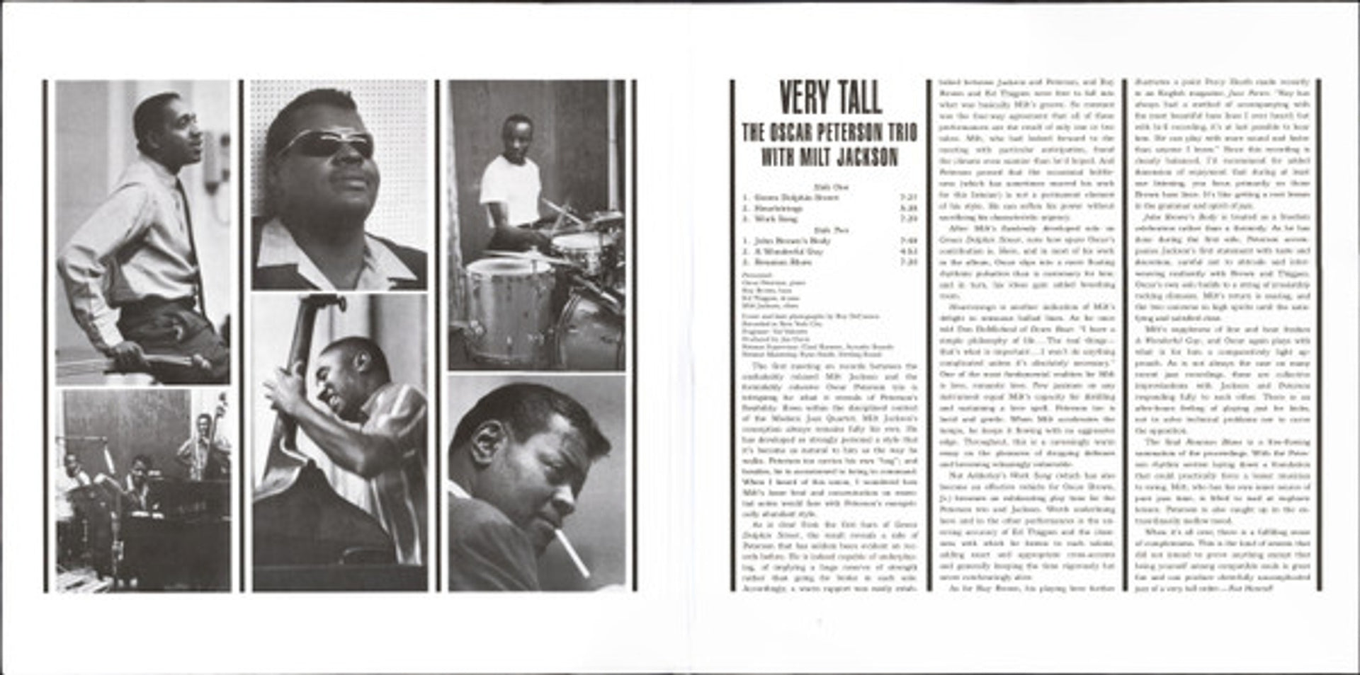 Back Cover: Oscar Peterson – Very Tall (Verve Acoustic Sound Series LP Vinyl) Vinyl LP | Relix