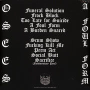 Back Cover: Osees – Foul Form Vinyl LP | Relix