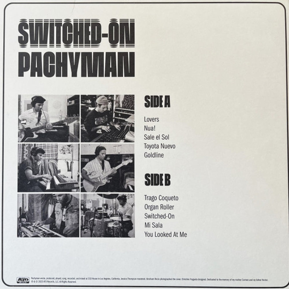 Back Cover: Pachyman – Switched-On Vinyl LP | Relix