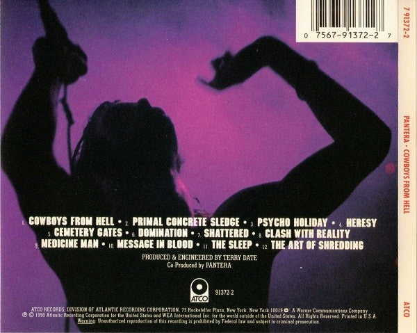 Back Cover: Pantera – Cowboys from Hell (3-CD) CD | Relix