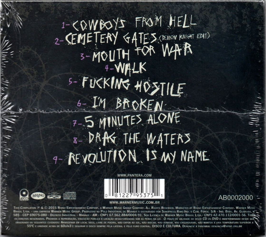 Back Cover: Pantera – History of Hostility CD | Relix