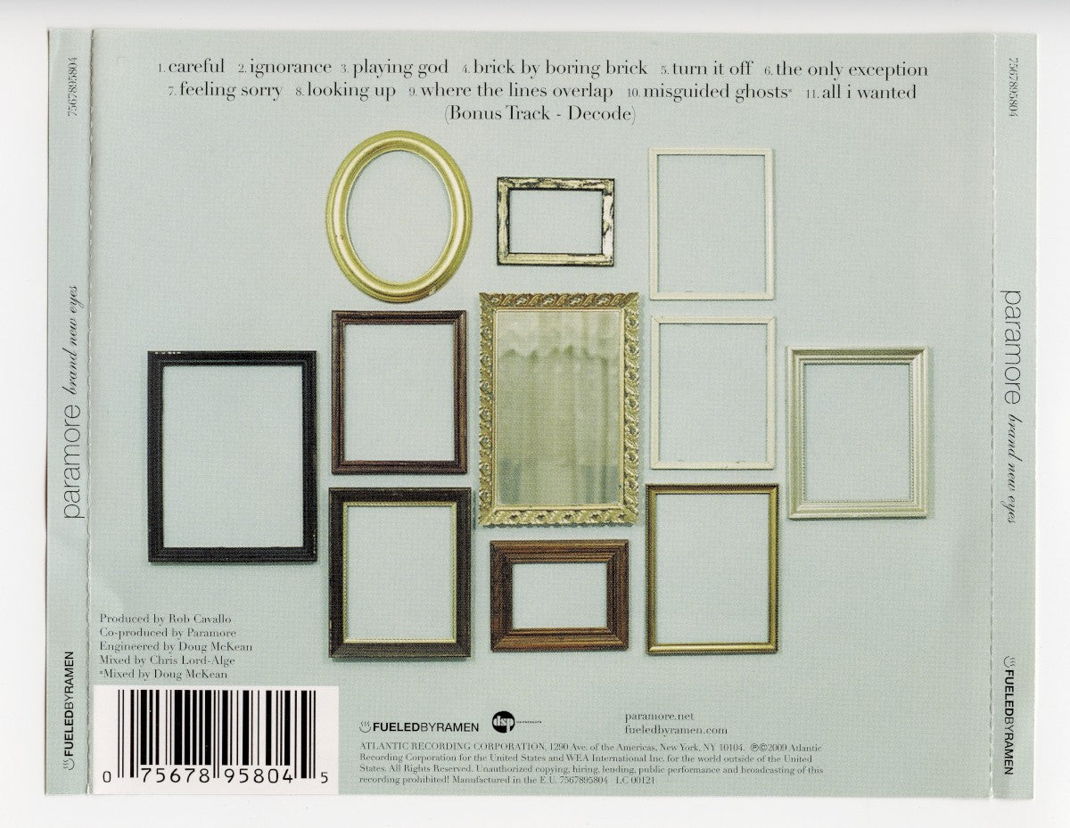 Back Cover: Paramore – Brand New Eyes (Import CD) CD | Relix