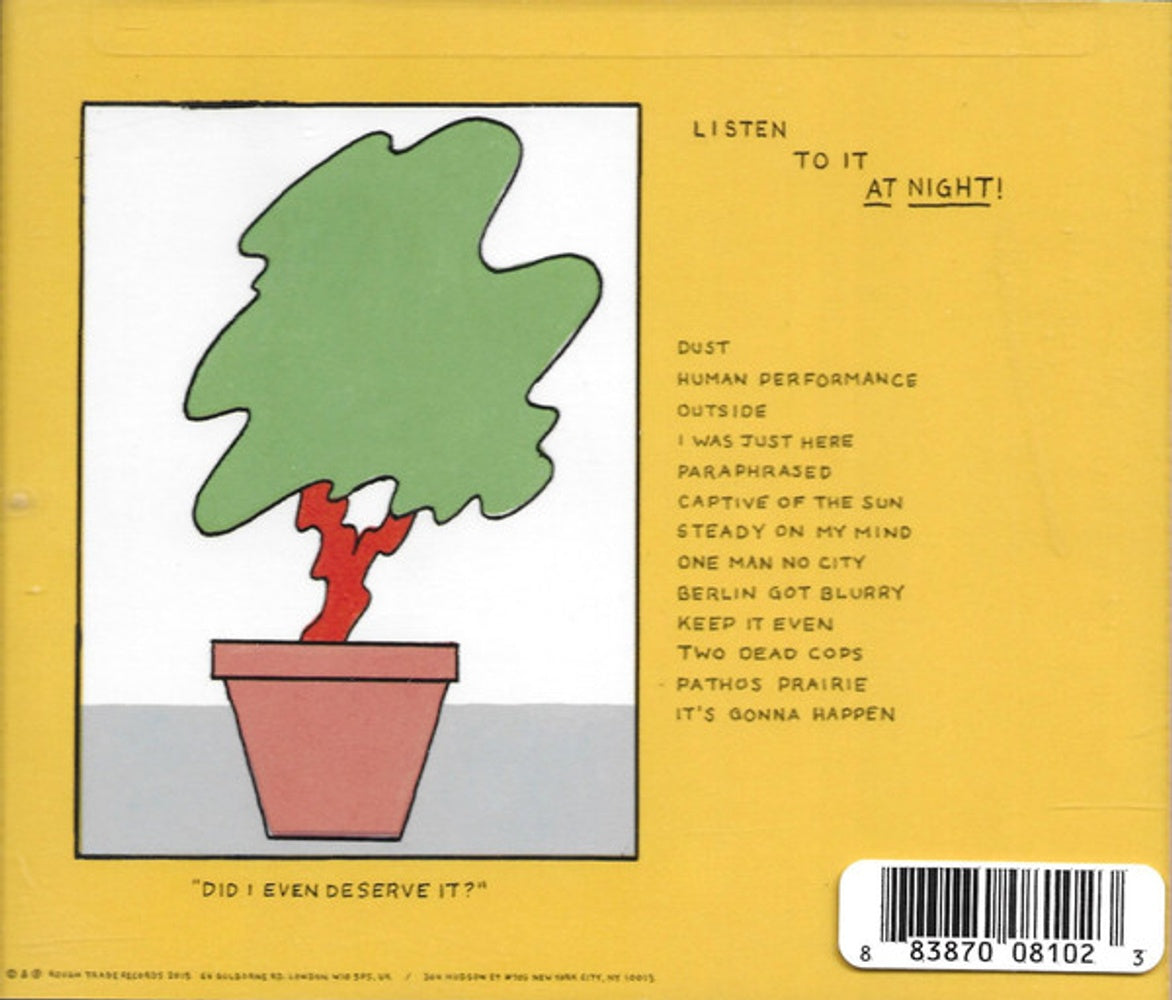 Back Cover: Parquet Courts – Human Performance CD | Relix