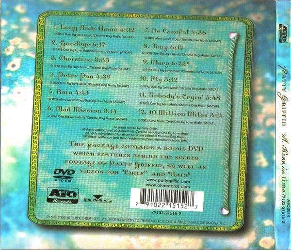 Back Cover: Patty Griffin – A Kiss in Time CD | Relix