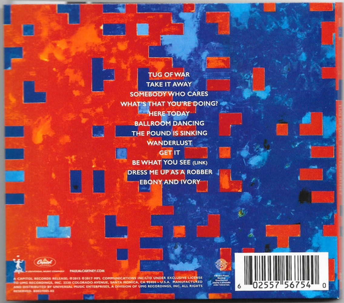 Back Cover: Paul McCartney – Tug Of War CD | Relix