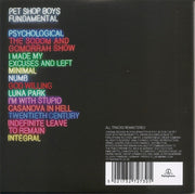 Back Cover: Pet Shop Boys – Fundamental (2017 Remaster CD) CD | Relix