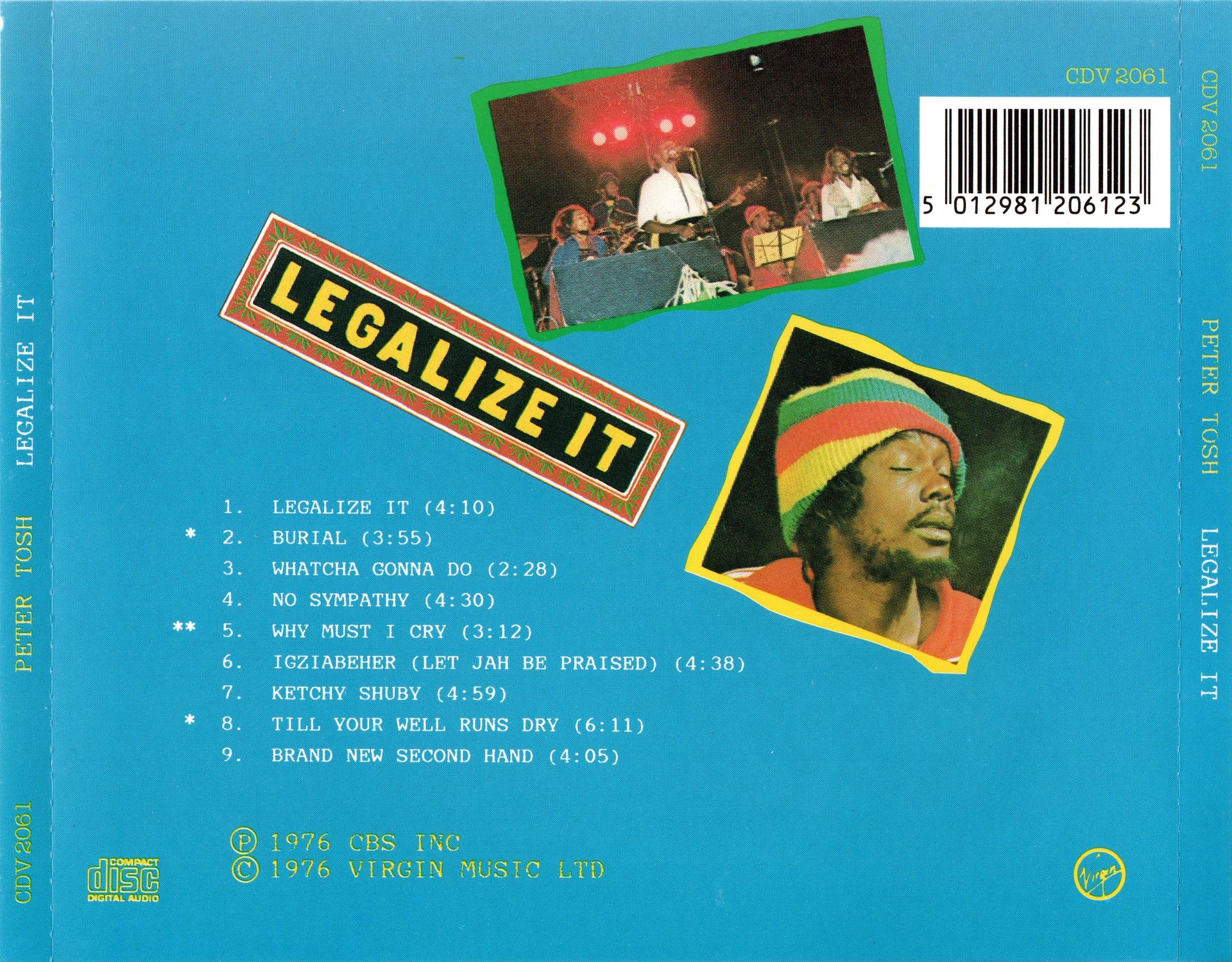 Back Cover: Peter Tosh – Legalize It Vinyl LP | Relix
