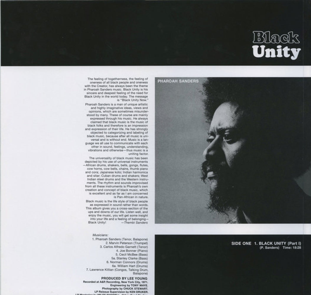 Back Cover: Pharoah Sanders – Black Unity (Verve By Request Series LP Vinyl) Vinyl LP | Relix