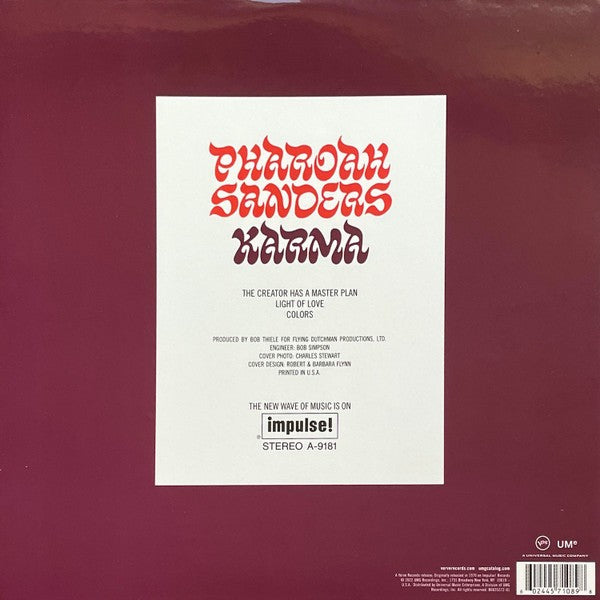 Back Cover: Pharoah Sanders – Karma (Verve Acoustic Sounds Series LP Vinyl) Vinyl LP | Relix