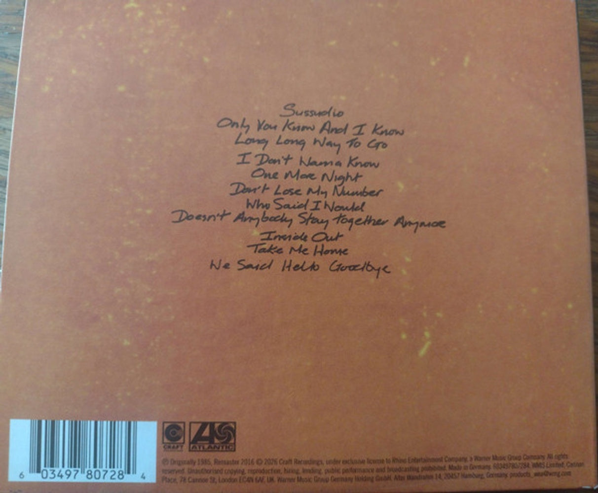 Back Cover: Phil Collins – No Jacket Required (Uk CD) CD | Relix