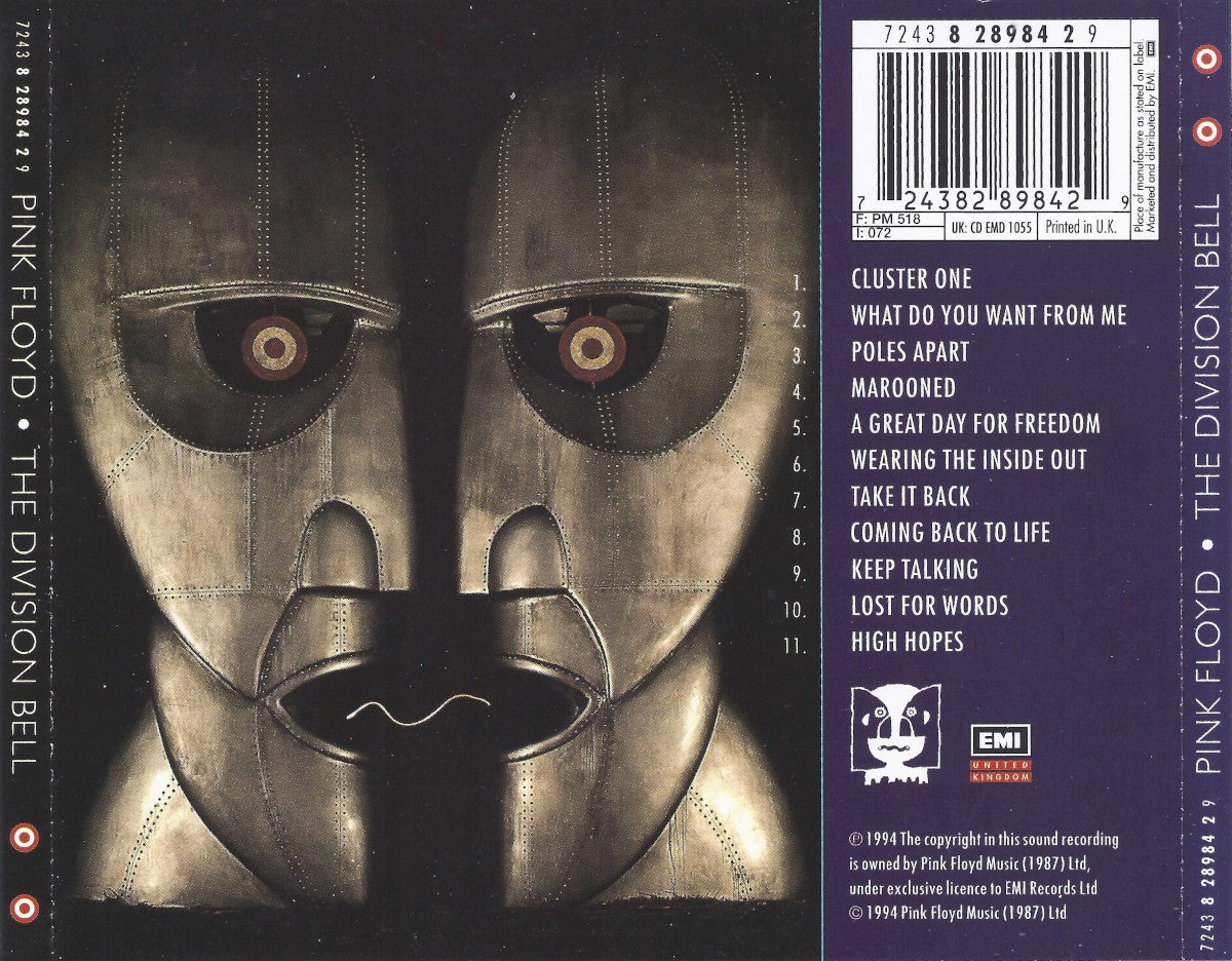 Back Cover: Pink Floyd – The Division Bell Vinyl LP | Relix