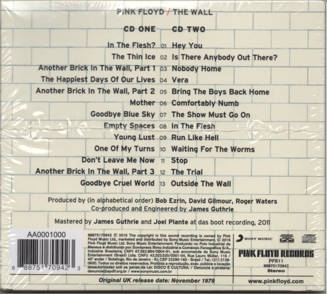 Back Cover: Pink Floyd – The Wall CD | Relix