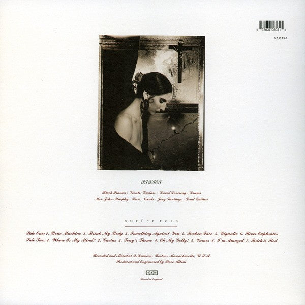 Back Cover: Pixies – Surfer Rosa Vinyl LP | Relix