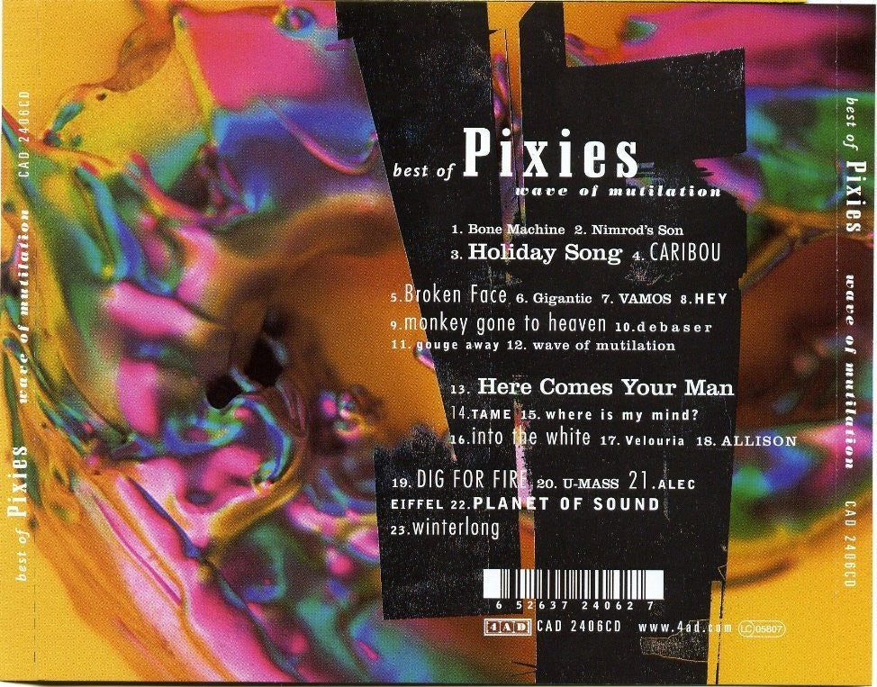 Back Cover: Pixies – Wave of Mutilation: The Best of Pixies (PA CD) CD | Relix