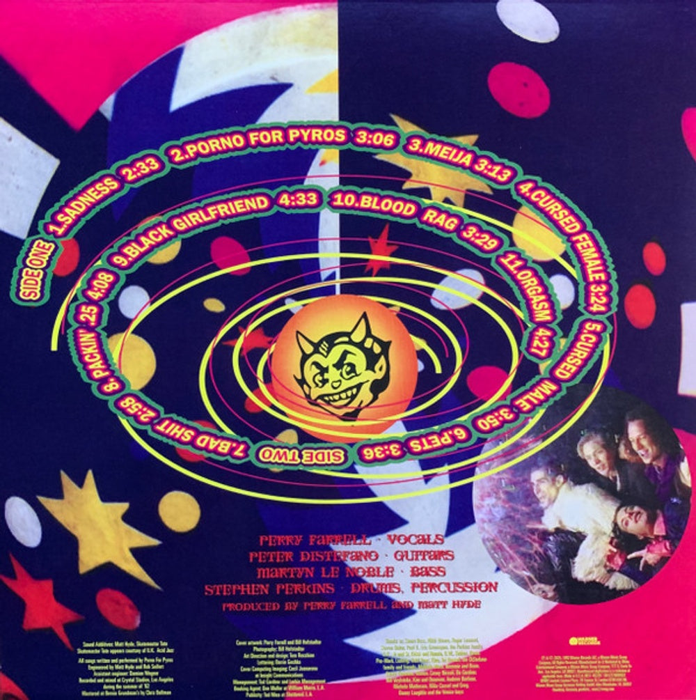 Back Cover: Porno For Pyros – Porno For Pyros (Rhino Reserve, Rktbr25, Brick & Mortar Exclusive LP Vinyl) Vinyl LP | Relix