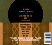 Back Cover: Prince – HITnRUN phase two Vinyl LP | Relix