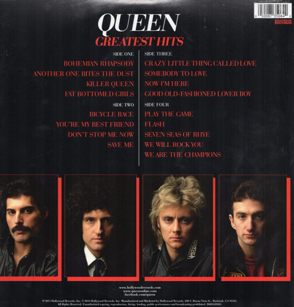 Back Cover: Queen – Greatest Hits I: Remastered (2-LP Vinyl) Vinyl LP | Relix