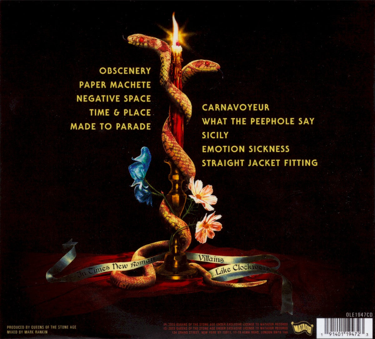 Back Cover: Queens Of The Stone Age – In Times New Roman... CD | Relix