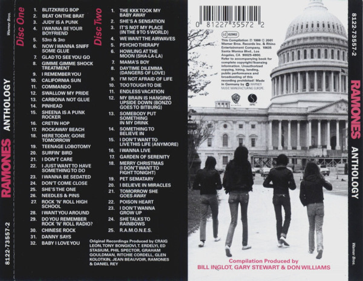 Back Cover: Ramones – Anthology (2-CD) CD | Relix