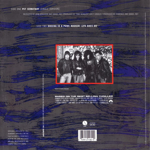 Back Cover: Ramones – Pet Sematary (Rktbr25, Colored, Red, Bme 12" Vinyl) Vinyl LP | Relix