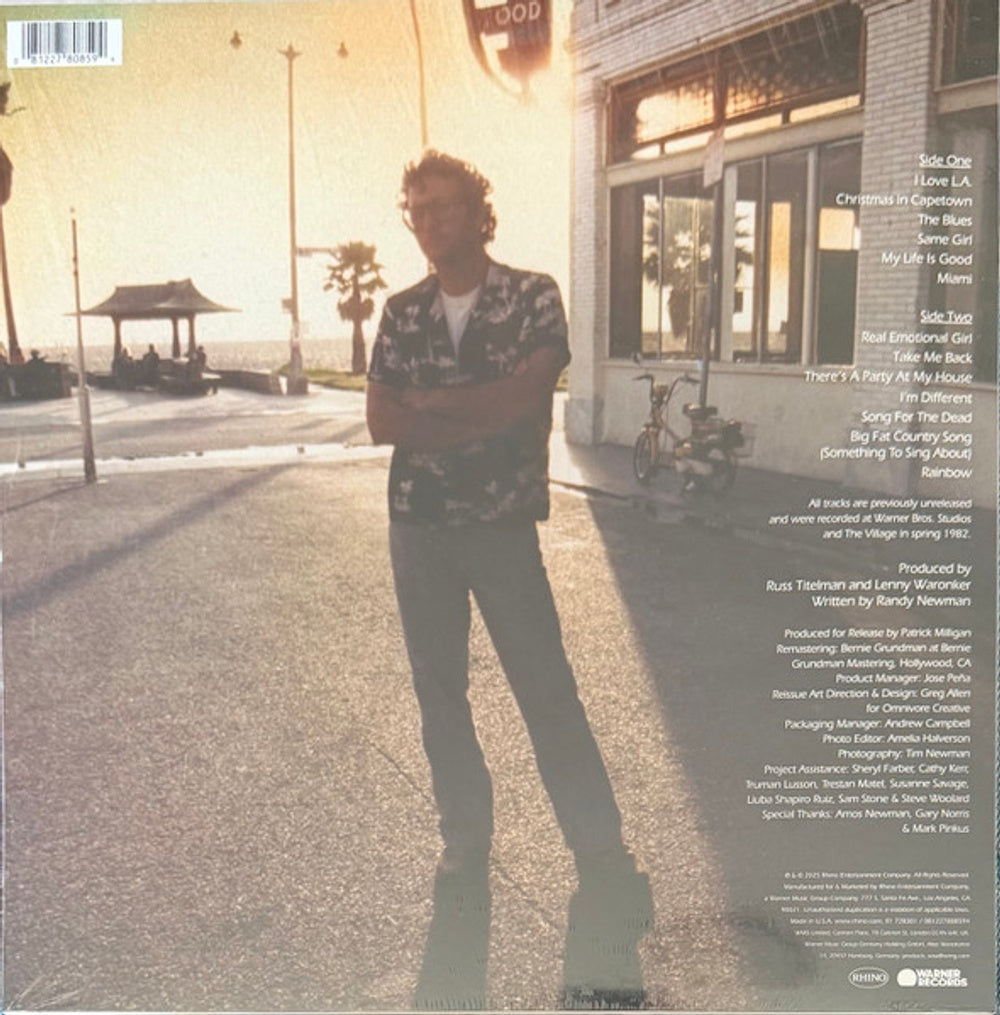 Back Cover: Randy Newman – Trouble In Paradise: Demos (RSD Black Friday 2025 LP Vinyl) Vinyl LP | Relix