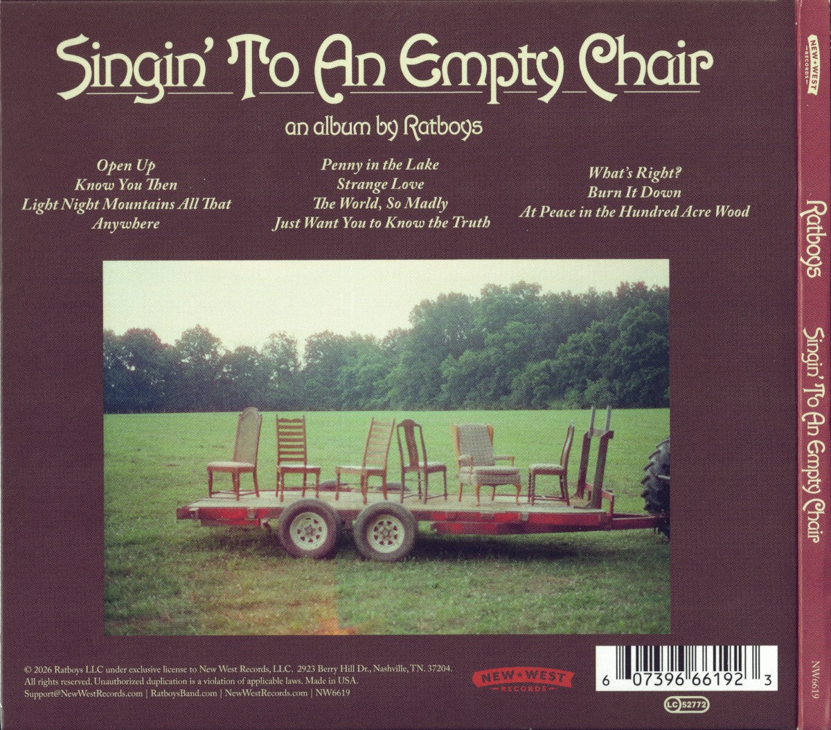 Back Cover: Ratboys – Singin' to an Empty Chair CD | Relix