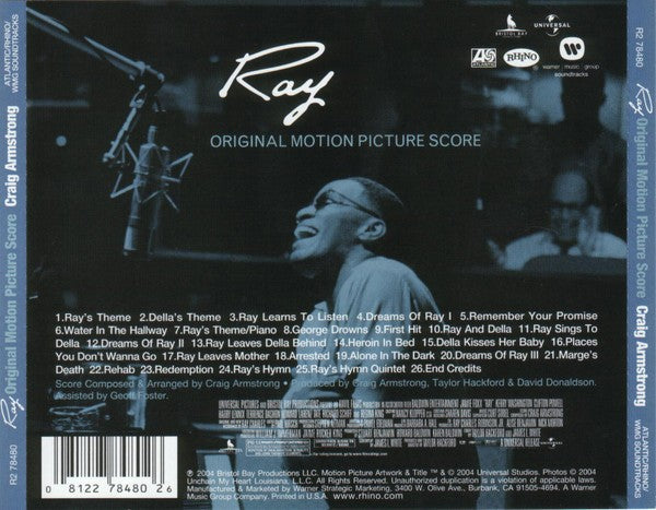 Back Cover: Ray – Ray (Original Motion Picture Score CD) CD | Relix