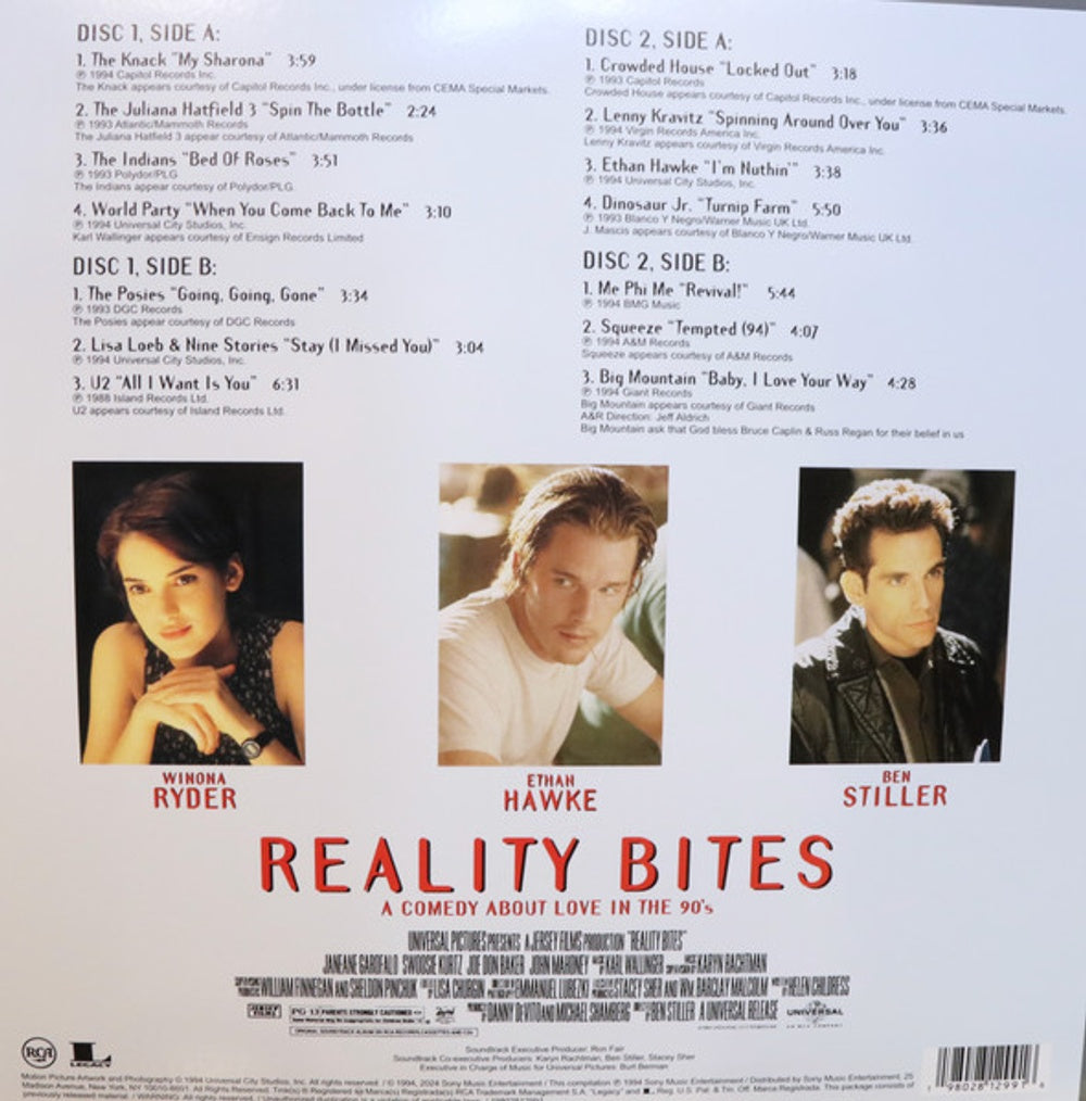 Back Cover: Reality Bites / O.S.T. – Reality Bites (Original Soundtrack LP Vinyl) Vinyl LP | Relix