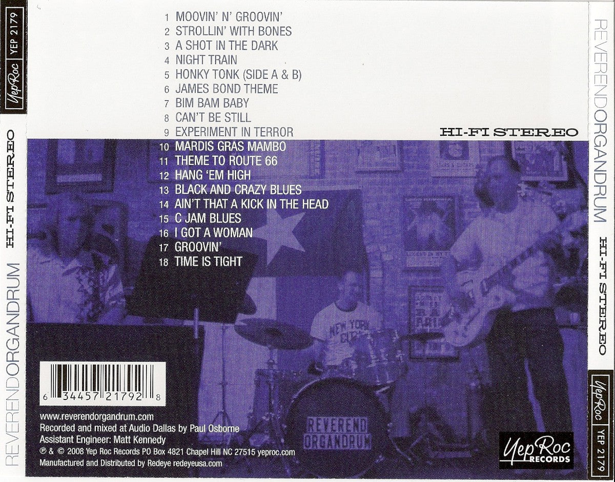 Back Cover: Reverend Horton Heat – Hi-Fi Stereo CD | Relix