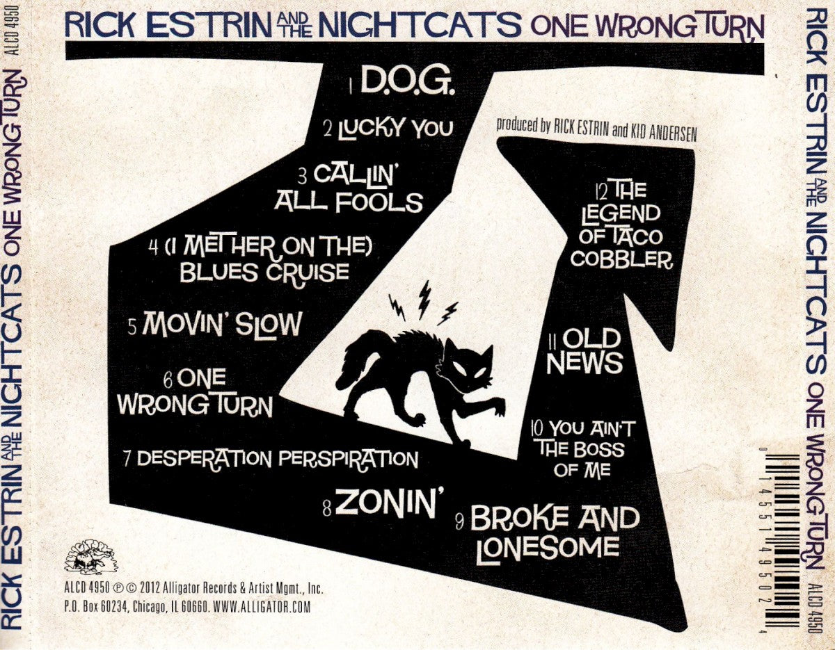 Back Cover: Rick Estrin & The Nightcats – One Wrong Turn CD | Relix