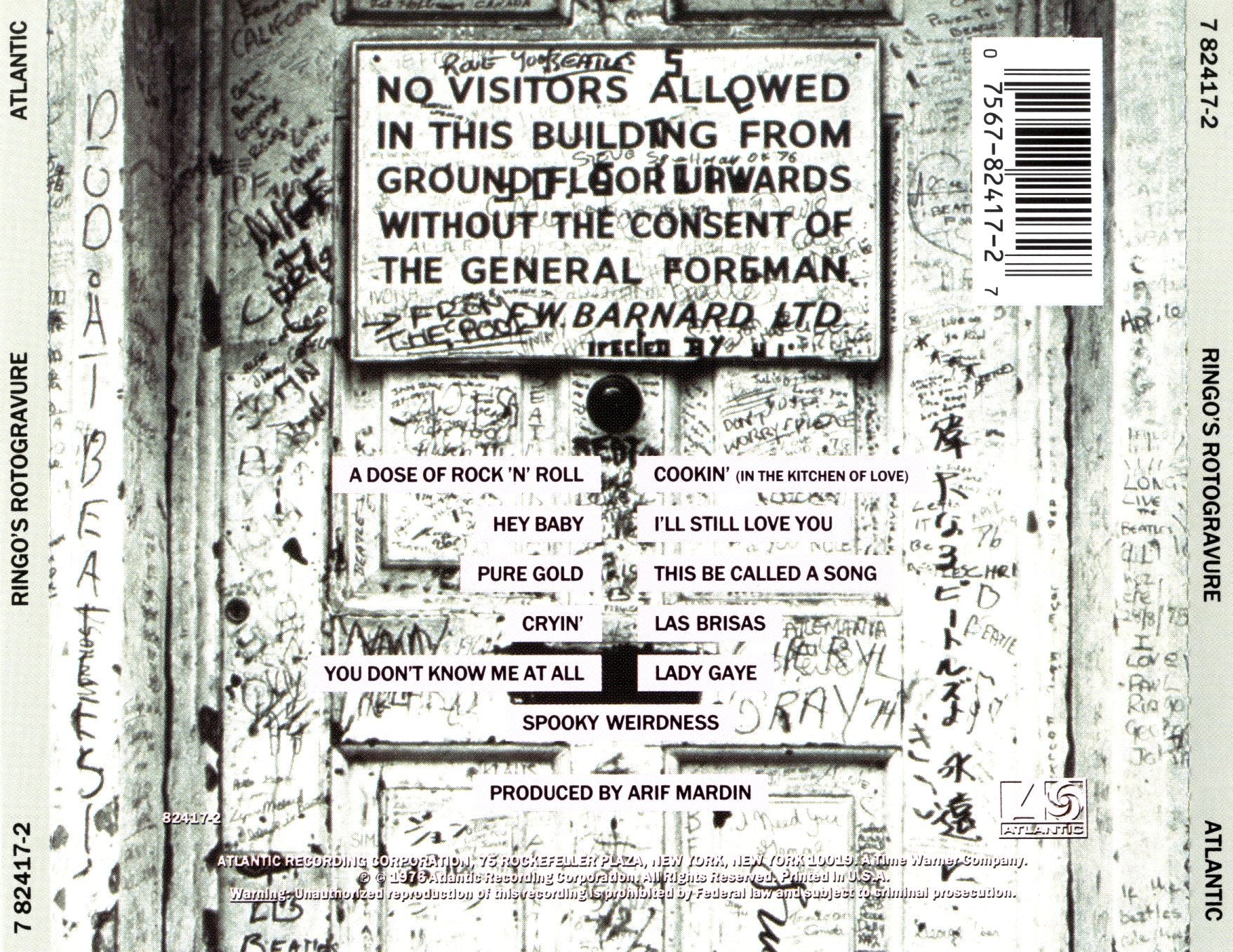 Back Cover: Ringo Starr – Ringo's Rotogravure CD | Relix