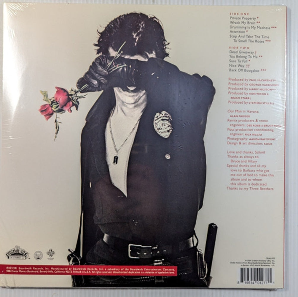 Back Cover: Ringo Starr – Stop & Smell The Roses (Limited Edition, Pict, Remastered, Reissue LP Vinyl) Vinyl LP | Relix