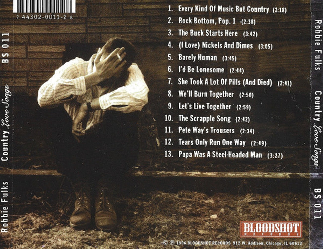 Back Cover: Robbie Fulks – Country Love Songs CD | Relix