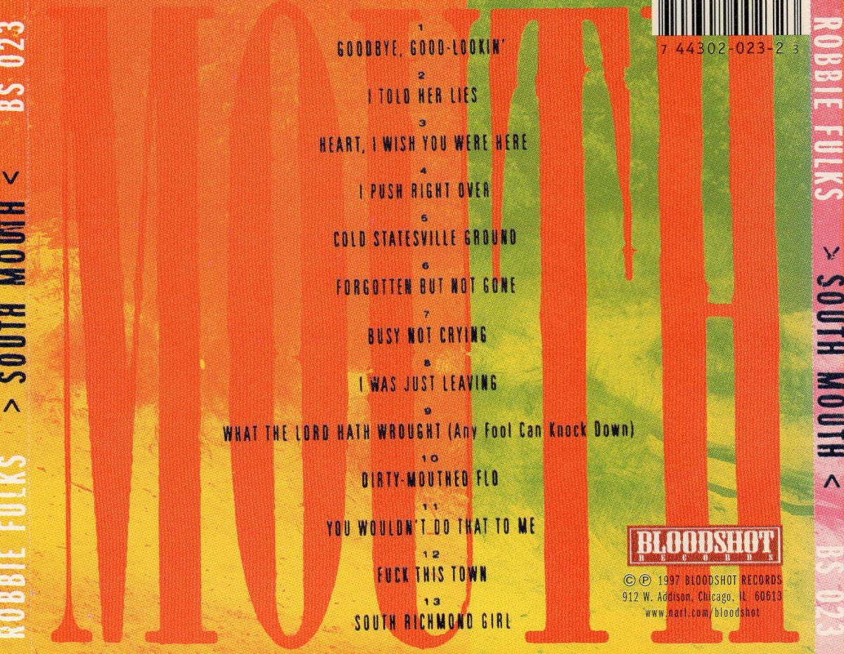 Back Cover: Robbie Fulks – South Mouth CD | Relix