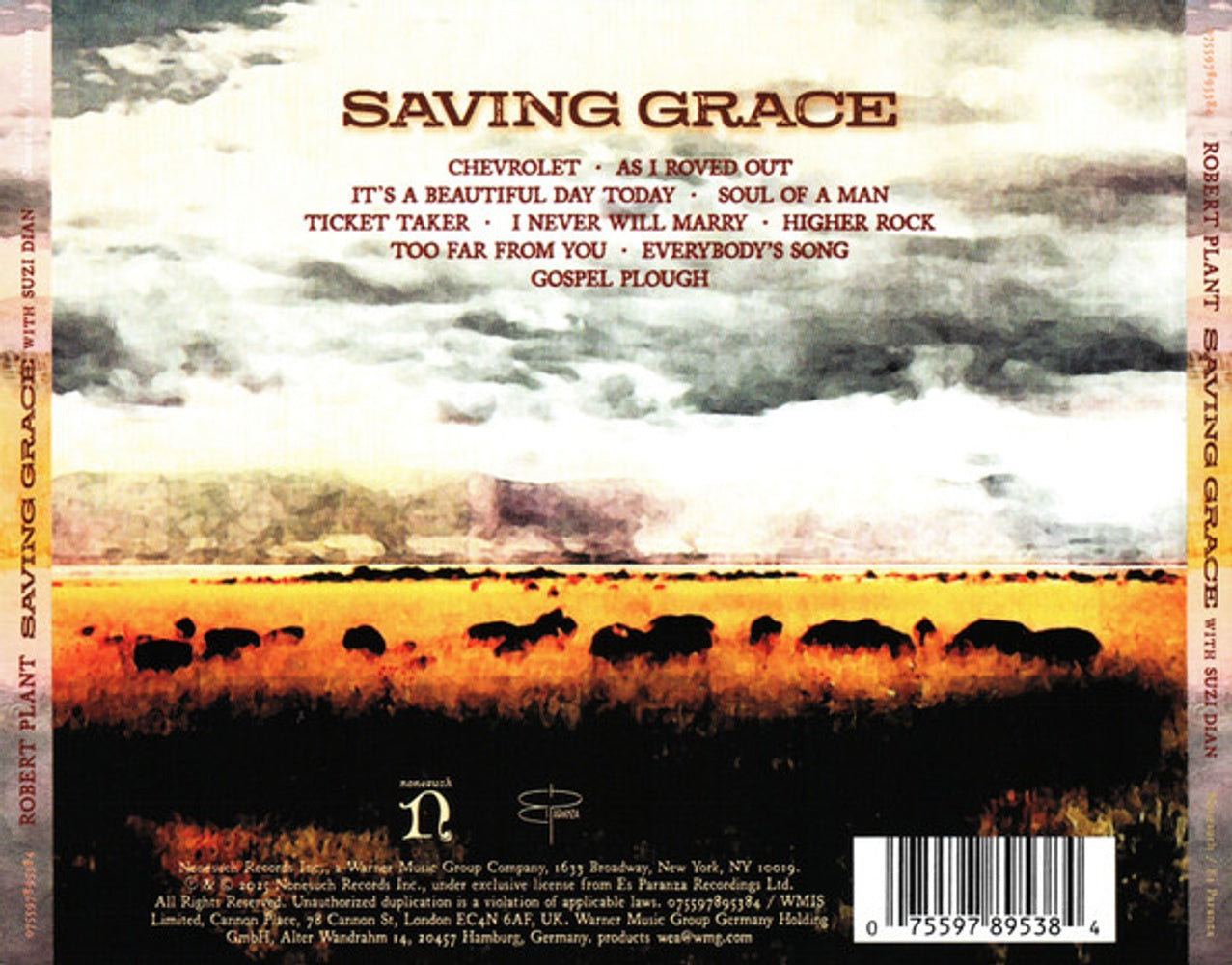 Back Cover: Robert Plant – Saving Grace CD | Relix