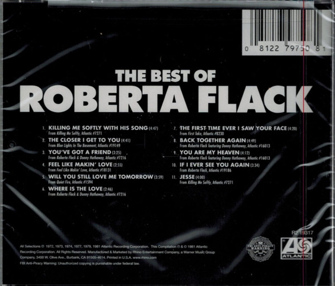 Back Cover: Roberta Flack – Best of Roberta Flack CD | Relix