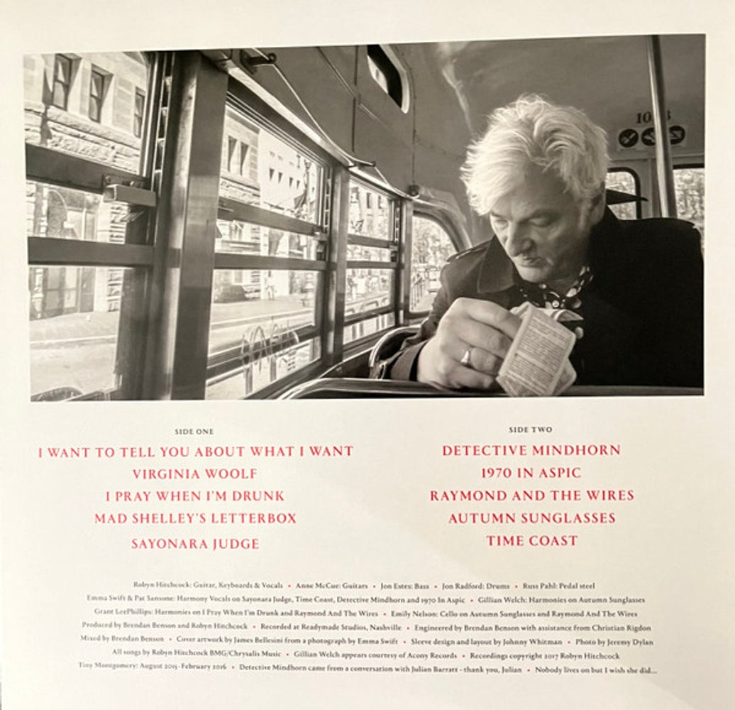 Back Cover: Robyn Hitchcock – Robyn (Colored, Gate, Grn, Limited Edition LP Vinyl) Vinyl LP | Relix