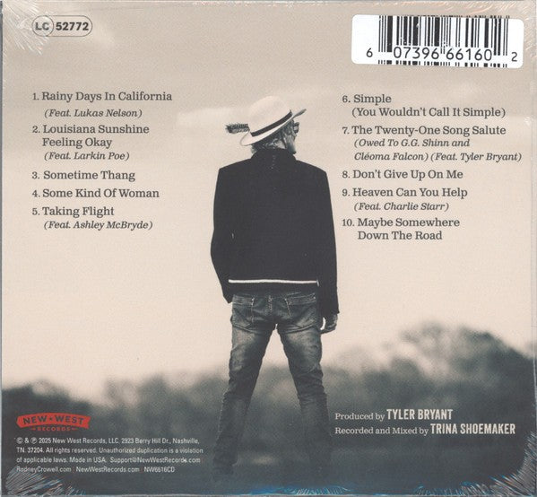 Back Cover: Rodney Crowell – Airline Highway CD | Relix