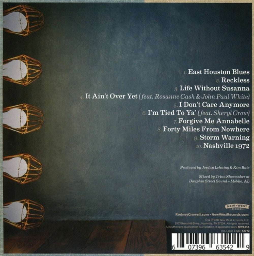 Back Cover: Rodney Crowell – Close Ties CD | Relix