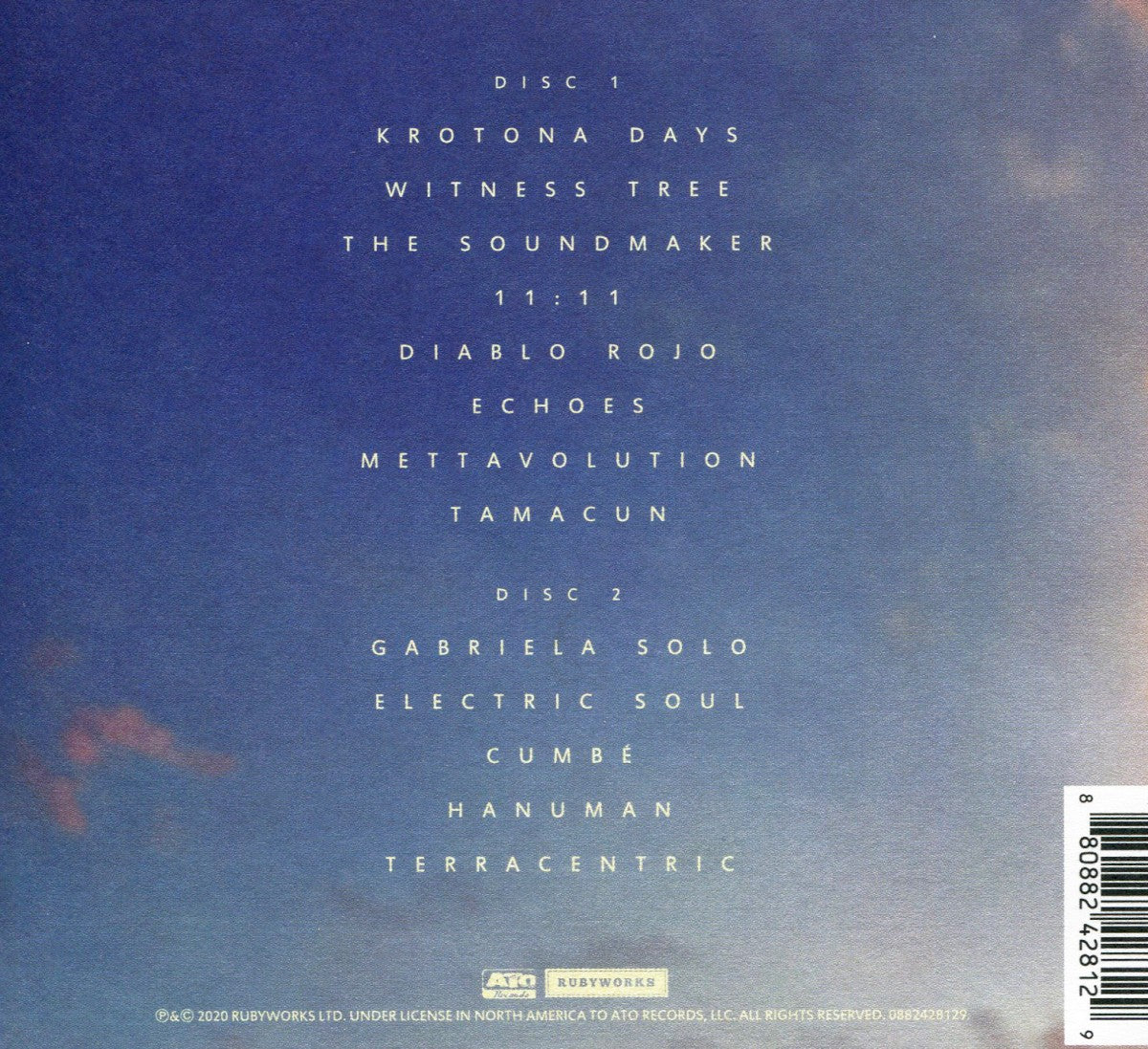 Back Cover: Rodrigo Y Gabriela – Mettavolution Live CD | Relix