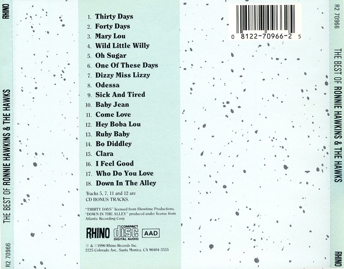 Back Cover: Ronnie Hawkins & The Hawks – Best Of CD | Relix