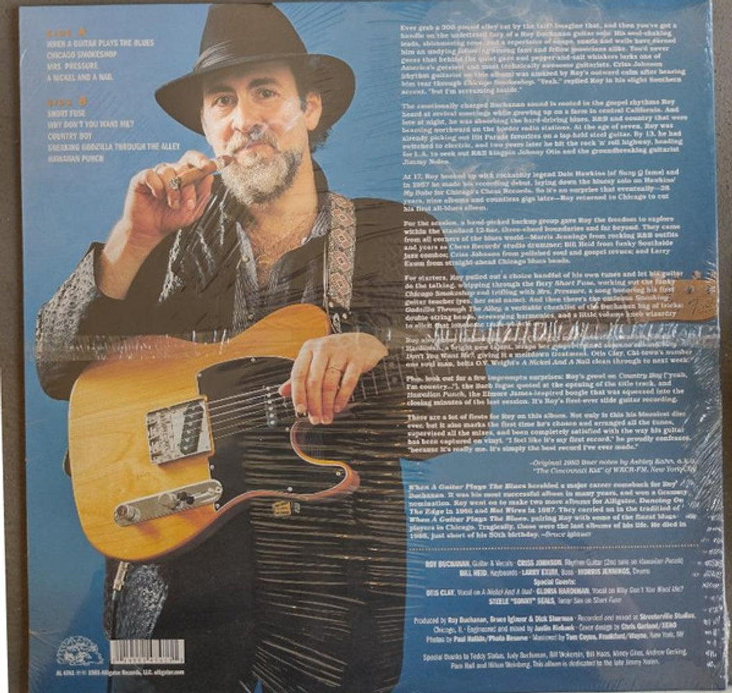 Back Cover: Roy Buchanan – When A Guitar Plays The Blues Vinyl LP | Relix