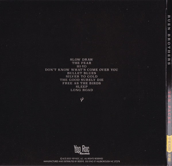 Back Cover: Ruen Brothers – Ten Paces CD | Relix