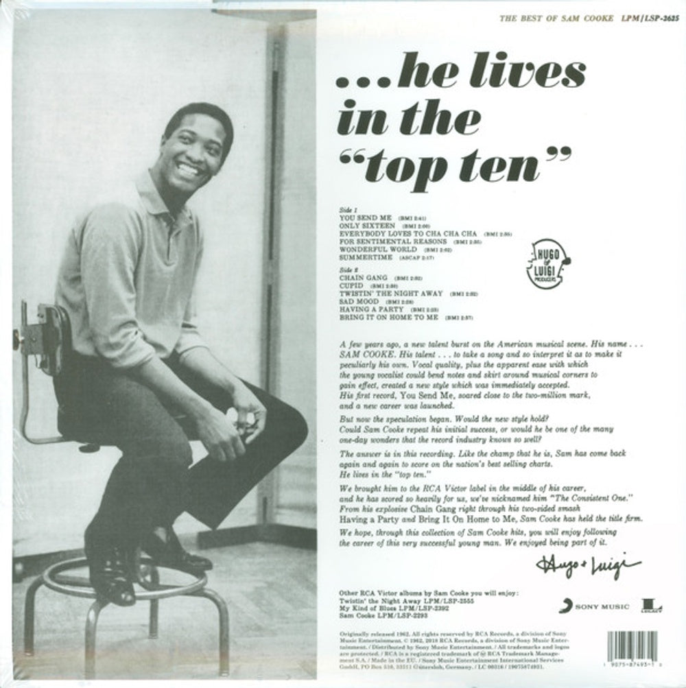 Back Cover: Sam Cooke – The Best Of Vinyl LP | Relix