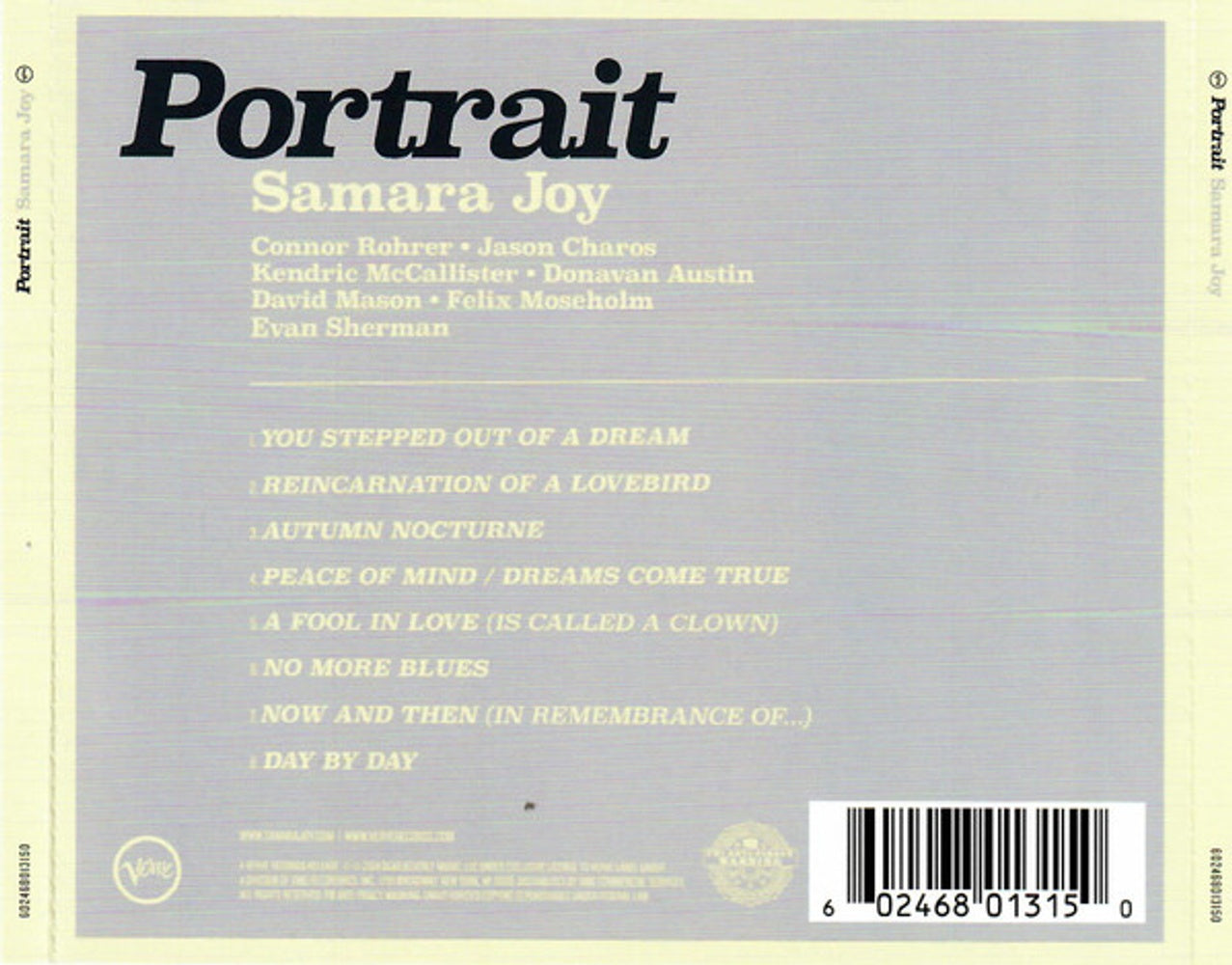 Back Cover: Samara Joy – Portrait CD | Relix