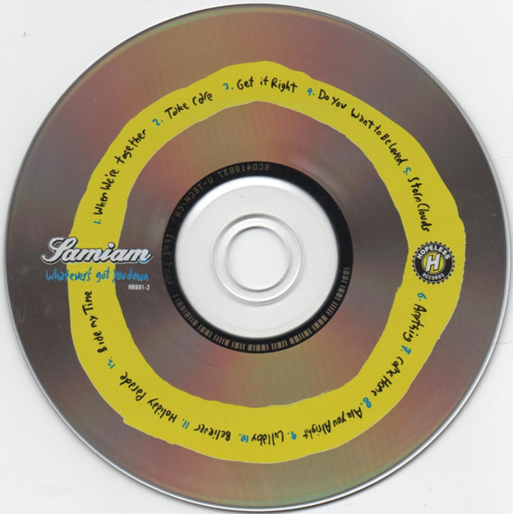 Back Cover: Samiam – Whatever's Got You Down (CD) CD | Relix