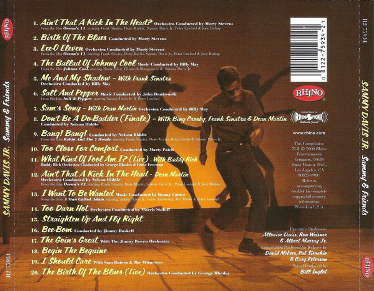 Back Cover: Sammy Davis Jr – Sammy and Friends CD | Relix