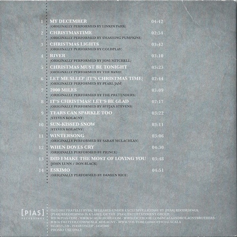 Back Cover: Scala & Kolacny Brothers – December CD | Relix
